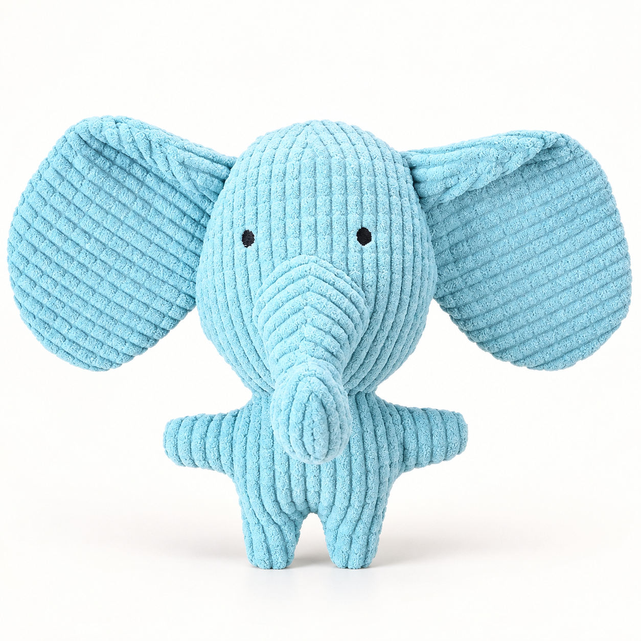 Blue elephant sound-making plush dog toy
