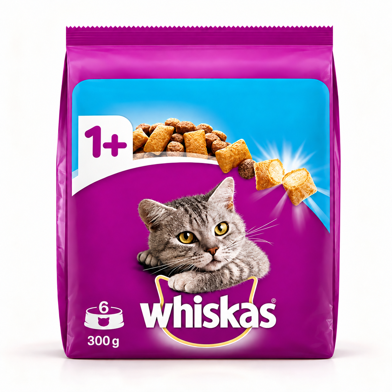 Whiskas ocean-fish food for adult cats, 12 × 300 g