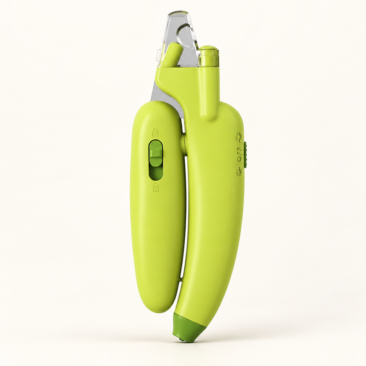 Aiwo green pet nail clipper with dual LEDs