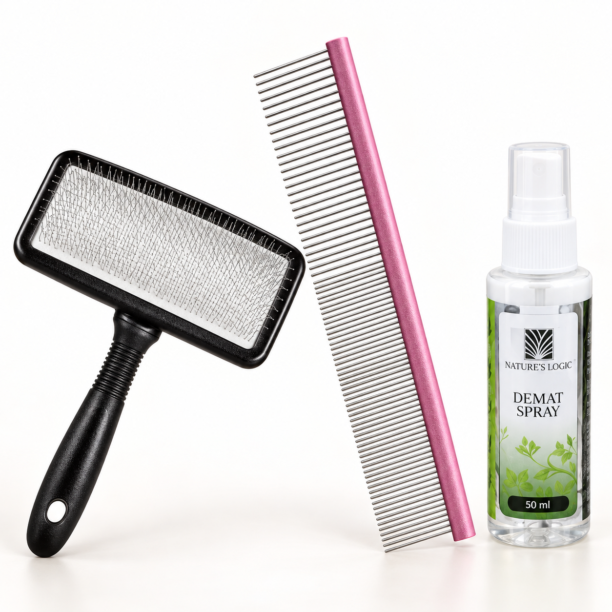 Xingku long-coat grooming set with 50 ml detangling liquid
