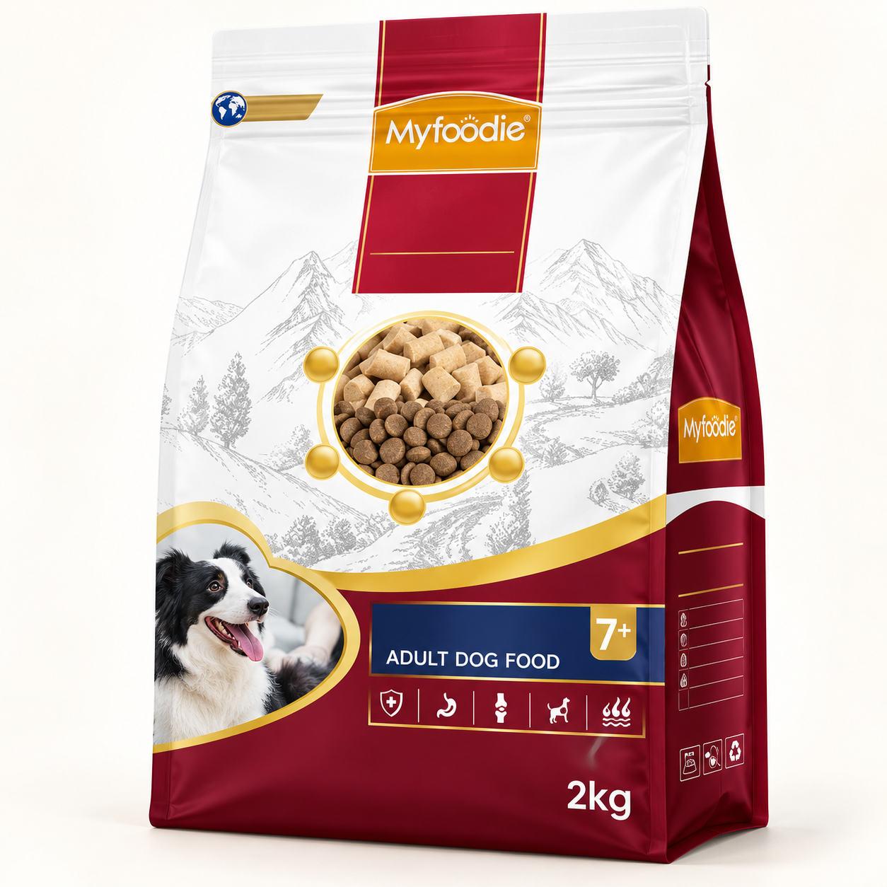 Myfoodie dry food for senior dogs, 2 kg