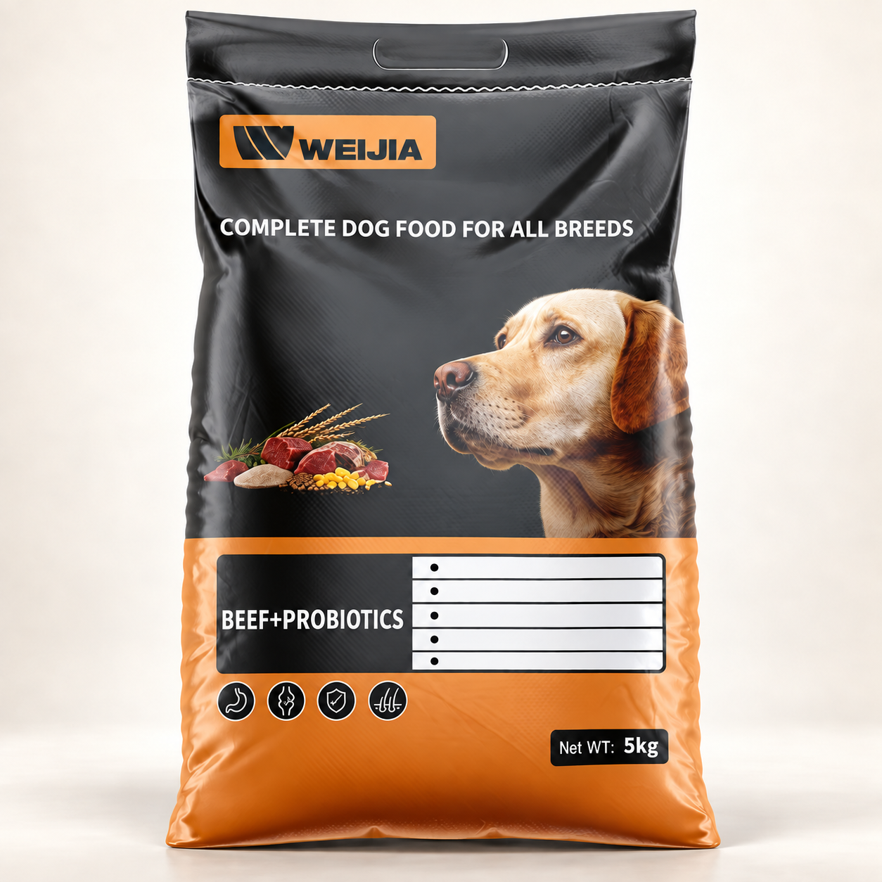 Weijia six-part dry dog-food blend, 5 kg