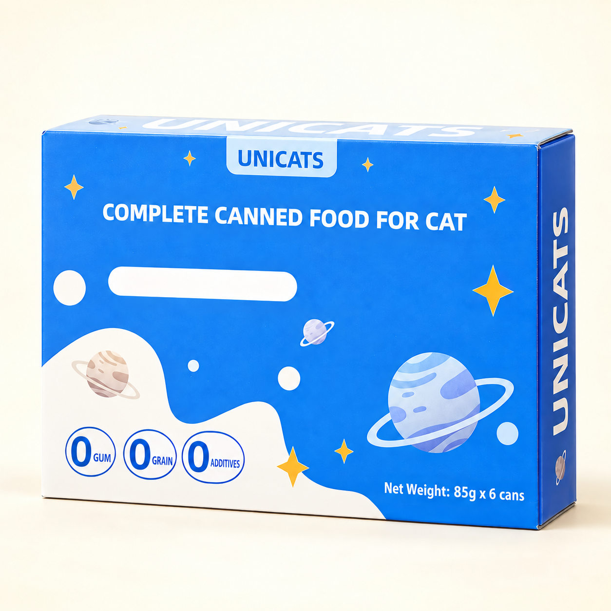 Unicats chicken-and-goat-milk wet cat food, six cans