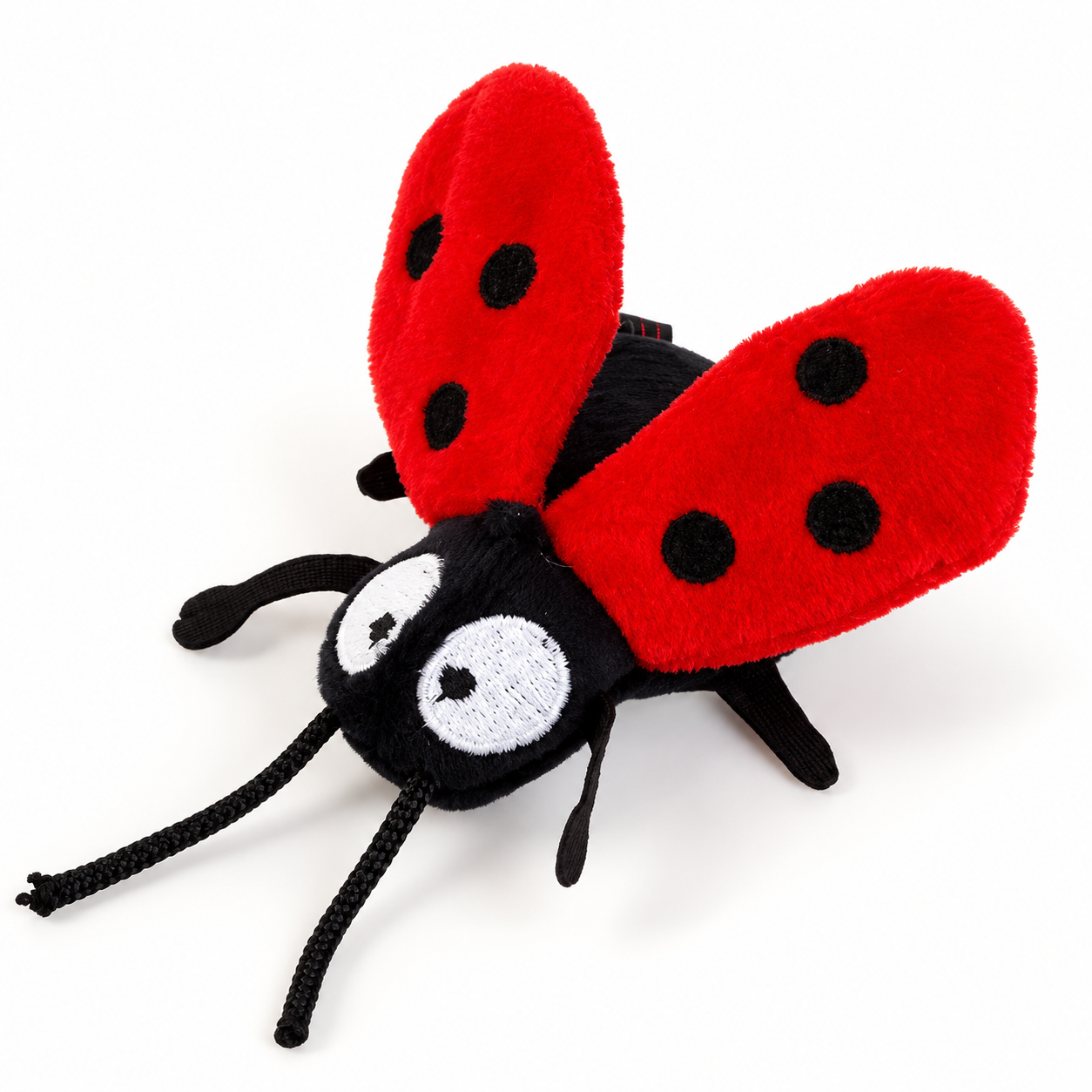 FETCH red sound-making ladybird cat toy